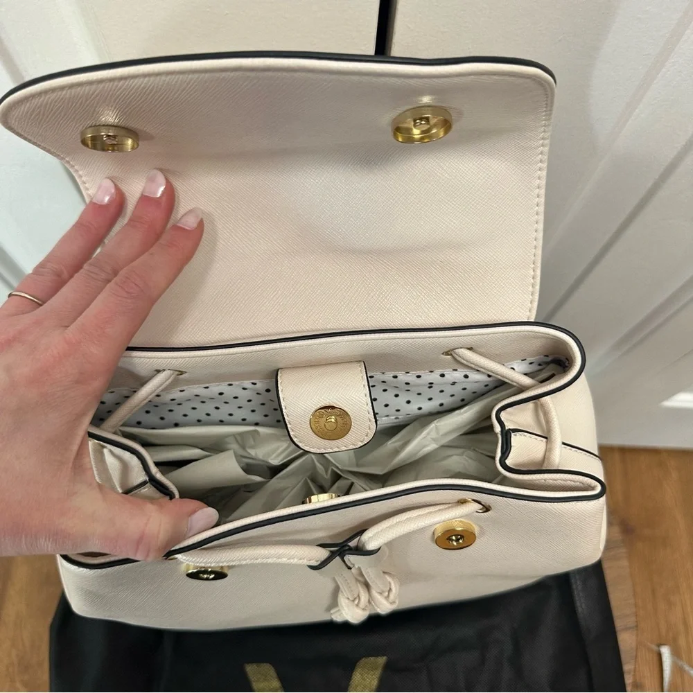 NWT Vanessa Williams‎ Off White Lush Backpack Purse